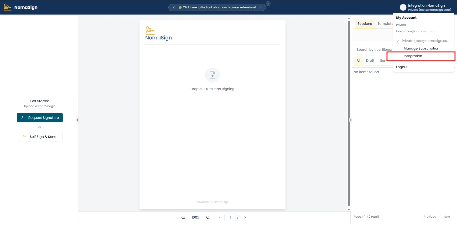 Invitation accepted in email