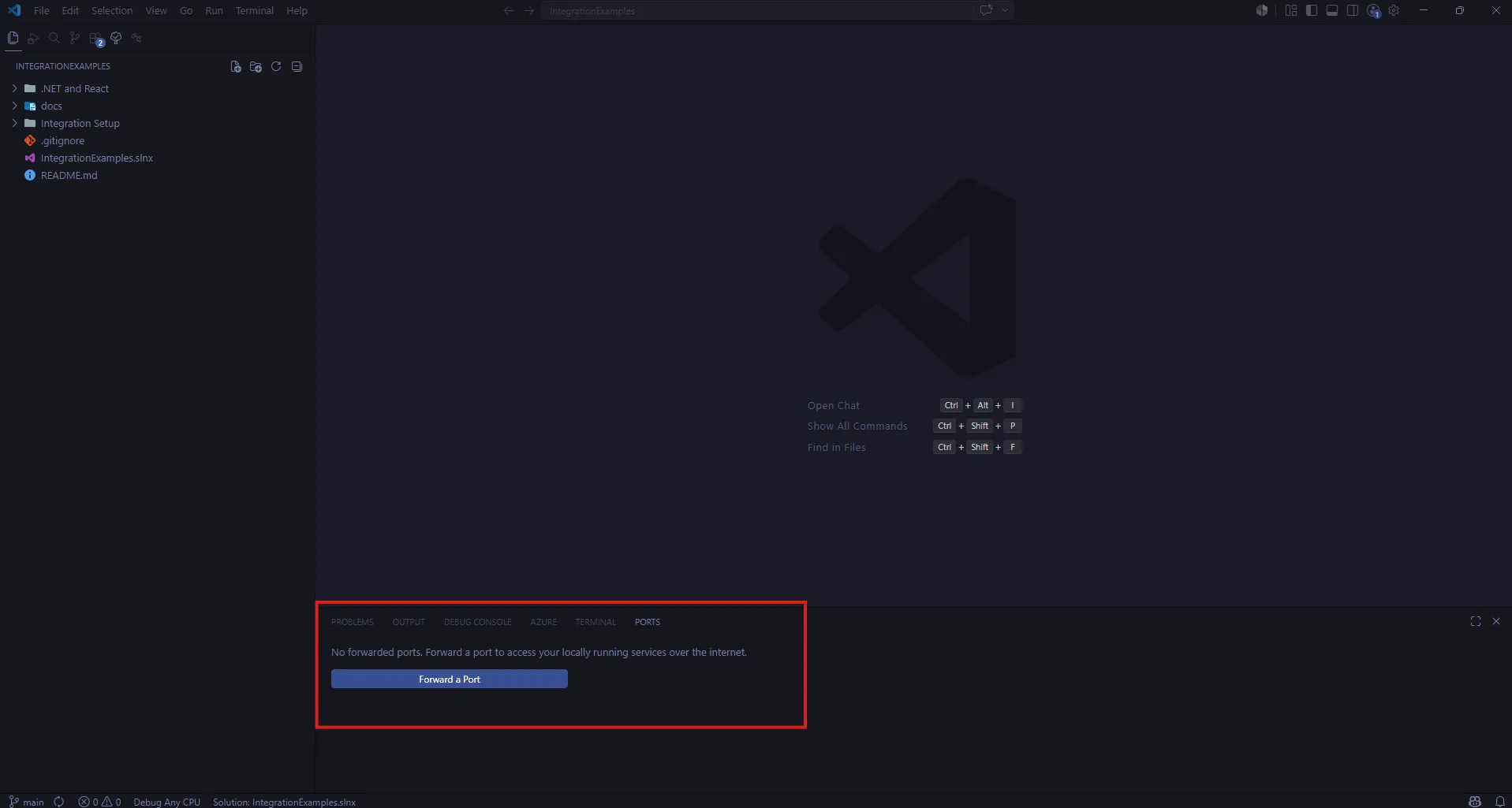 Webhook setup step one
